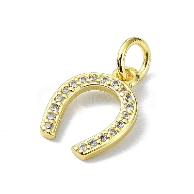 Brass Micro Pave Claer Cubic Zirconia Charms KK-H475-44G-1