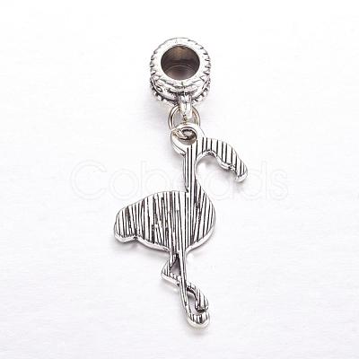 Tibetan Style Alloy European Dangle Charms MPDL-J041-07AS-1