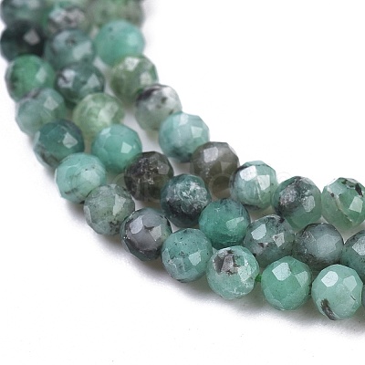 Natural Emerald Beads Strands G-R475-022B-1