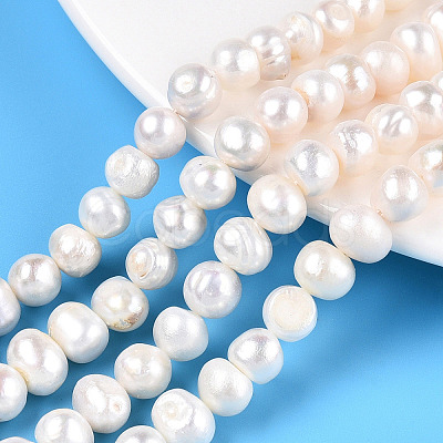 Natural Cultured Freshwater Pearl Beads Strands PEAR-N013-08G-1