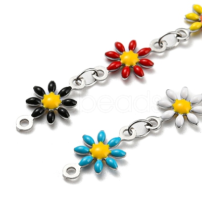 304 Stainless Steel Flower Link Chain CHS-E011-01P-01-1