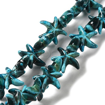 Synthetic Turquoise Dyed Beads Strands G-P507-04A-1