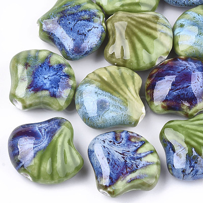 Handmade Porcelain Beads X-PORC-S498-36E-1