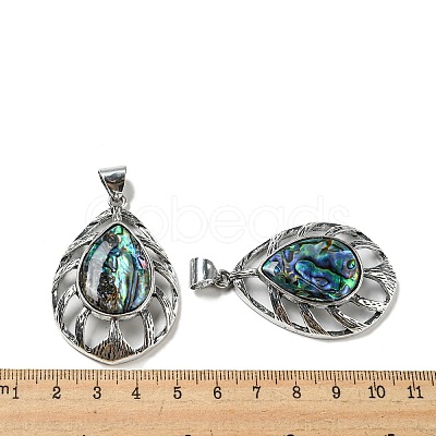 Natural Paua Shell/Abalone Shell Pendants FIND-Z032-01A-1