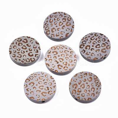 Painted Natural Wood Beads WOOD-T021-49B-04-1