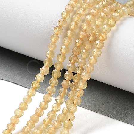 Natural Yellow Apatite Beads Strands G-N342-20B-01-1