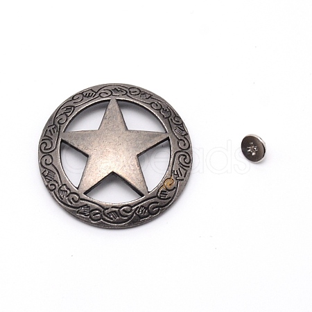 1-Hole Alloy Buttons PALLOY-WH0092-12B-1