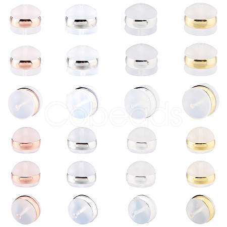 DICOSMETIC 48Pcs 8 Style TPE Plastic Ear Nuts KY-DC0001-01-1