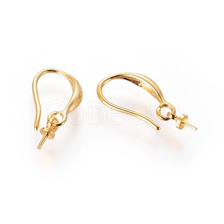 Brass Earring Hooks KK-E779-01G-1