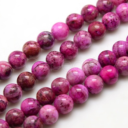 Natural Gemstone Hemimorphite Round Beads Strands G-L145-6mm-03-1
