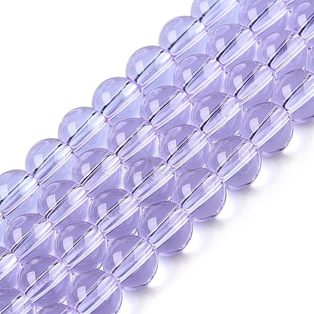 Transparent Glass Beads Strands GLAA-T032-T6mm-01-1