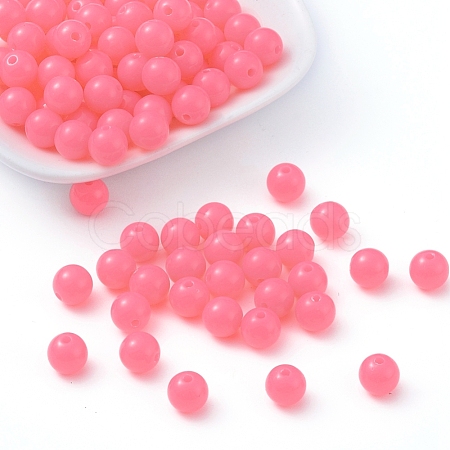 Fluorescent Acrylic Beads MACR-R517-8mm-04-1