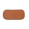 PU Leather with Iron Oval Bottom, for Knitting Bag, Women Bags Handmade DIY Accessories, Chocolate, 30.2x15.2x0.4~1cm, Hole: 4mm