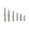 Iron Slide On End Clasp Tubes, Slider End Caps, Platinum, 11x7x3cm, 120pcs/box