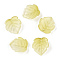 Baking Painted Transparent Glass Petal Beads, Gradient Color, Maple Leaf, Champagne Yellow, 15x14x4mm, Hole: 1.2mm, about 980~1000pcs/set