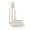 Non-Tarnish 304 Stainless Steel Pendants, Letter Charm, Stainless Steel Color, Letter L, 24.5x14.5x5.5mm, Hole: 3mm