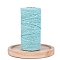 2-Ply Round Cotton Cord, for DIY Craft, Pale Turquoise, 2mm, about 164.04 Yards(150m)/Roll