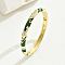 Fashionable Casual Retro Alloy Rhinestone Bangles with Enamel for Women, Real 18K Gold Plated