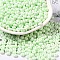 Baking Paint Glass Seed Beads, Donut, Aquamarine, 4x2.5mm, Hole: 1mm, about 6205pcs/pound