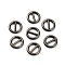 Alloy Slide Buckles, Flat Round, Gunmetal, 8x1mm