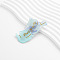 Cat Cellulose Acetate Alligator Hair Clips, Hair Accessories for Women and Girls, Cyan, 78x47mm