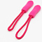 Garment Accessories, Plastic Zipper Puller With Strap, Deep Pink, 60~64mm