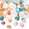 Nbeads 200G 4 Styles Dyed Natural Mixed Shell Beads Sets, Mixed Color, 24~45x20~42x6~10mm, hole: 1~2mm, 50g/style