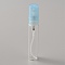 Transparent Glass Spray Bottles, Fine Mist Atomizer, with Plastic Dust Cap, Refillable Bottle, Column, Light Sky Blue, 1.4x7.9cm, Capacity: 5ml(0.17fl. oz)