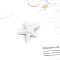 Resin Alligator Hair Clips, Hair Accessories for Women Girls, Starfish, White, 60mm