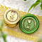 Golden Tone Round Wax Seal Brass Stamp Heads, for Wax Seal Stamp, Mini Plant Series, Flower, 15x15mm, Hole: 7mm