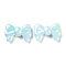 UV Plated Acrylic Beads, Iridescent, Bowknot, Aquamarine, 20x29x8.5mm, Hole: 3.3mm