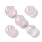 Natural Rose Quartz Beads, Rondelle with Letter, Letter P, 8.5~9x5~5.5mm, Hole: 1.2mm