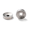 Non-Tarnish 304 Stainless Steel Beads, Flat Round, Stainless Steel Color, 7.5x2mm, Hole: 2mm