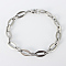 Tarnish Resistant 304 Stainless Steel Chain Bracelets, with Lobster Claw Clasps, Stainless Steel Color, 8-1/2 inch(215mm)