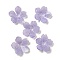 Heat Shrink Sheet Bead Caps, 5-Petal Flower, Purple, 26x28x1mm, Hole: 1.6mm