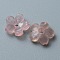 Cellulose Acetate(Resin) Beads, Flower, Misty Rose, 11x11.5x4mm, Hole: 1.5mm