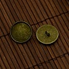 14mm Transparent Clear Glass Dome Cabochon and Antique Bronze Brass Pendant Cabochon Settings for DIY DIY-X0166-AB-NF-4