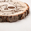 Carved Wood Round Sheets AJEW-WH0362-003-4
