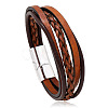 Retro Minimalist Leather Magnetic Clasp Bracelet for Men - Trendy European and American Style Jewelry ST4291016-1