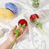 Cotton Knitting Artificial Flower AJEW-WH0013-51-3