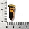 Natural Tiger Eye Pointed Pendants STAS-K273-03G-02-3