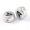 Silver Color Plated Acrylic Beads X-PB43C9070-A-2