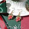 Christmas Theme Alloy Rhinestone Dangle Earrings EJEW-JE05830-04-2