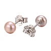 Valentine Presents for Her 925 Sterling Silver Ball Stud Earrings EJEW-D029-4.5mm-1-5