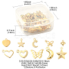 60Pcs 12 Style 304 & 201 Stainless Steel Charms STAS-FS0001-40-5