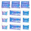 CRASPIRE 12Pcs 4 Style Laser Iridescent PVC Small Wallets AJEW-CP0005-51-1