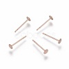 304 Stainless Steel Stud Earring Findings STAS-H436-24RG-3mm-1