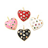 Real 16K Gold Plated Brass Micro Pave Colorful Cubic Zirconia Pendants ZIRC-L103-056G-1