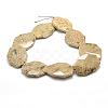 Natural Fossil Coral Beads Strands G-F477-07-44x34mm-2