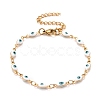 Enamel Horse Eye Link Chains Bracelet BJEW-P271-05G-03-1